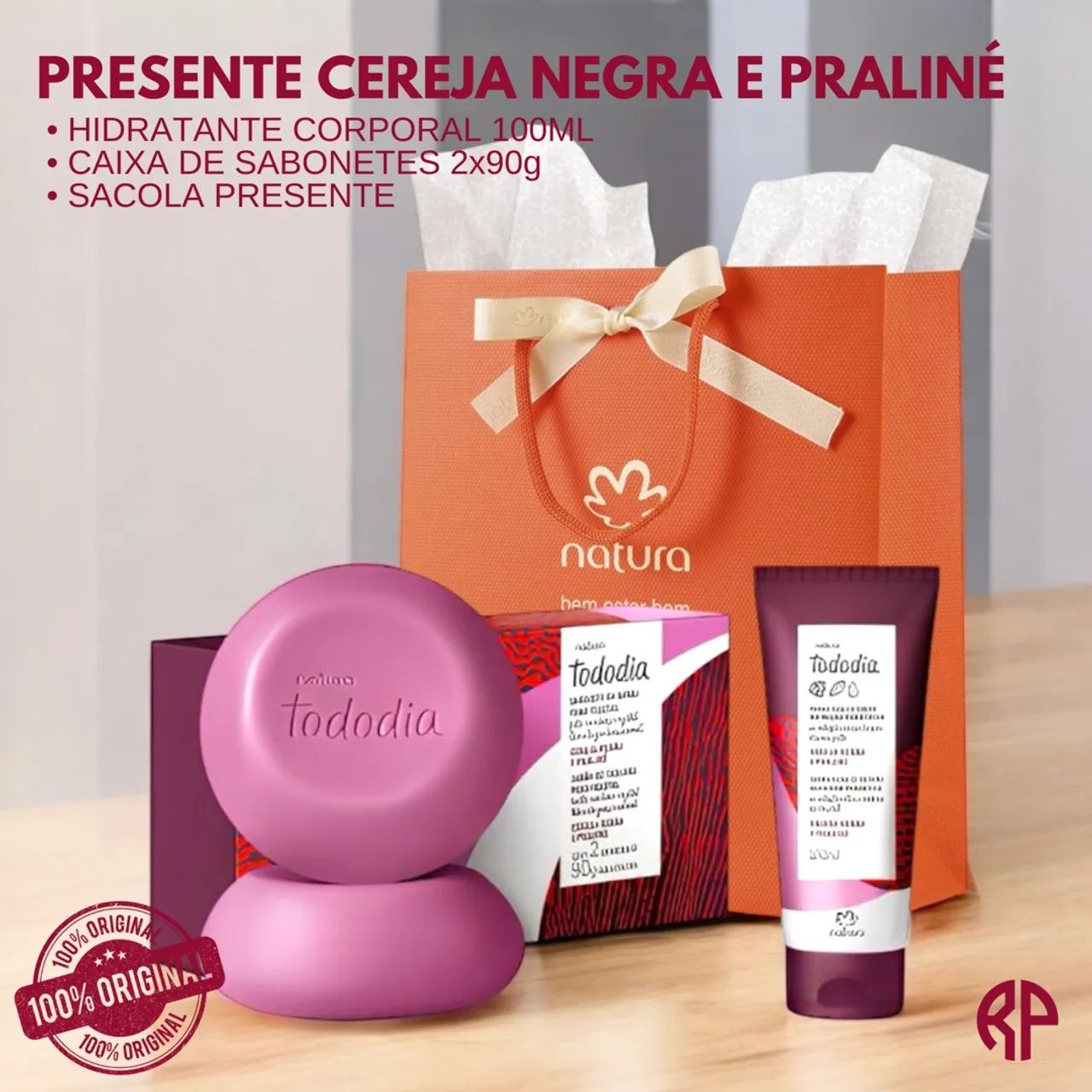 KIT PRESENTE TODODIA CEREJA NEGRA E PRALINÉ