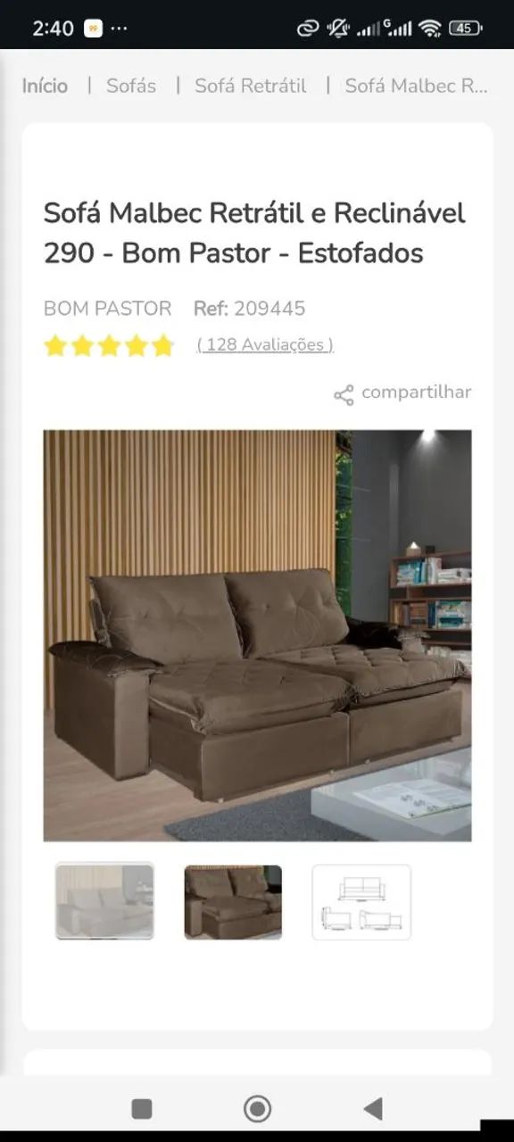 Sofá retrátil e reclinável64861427151106124