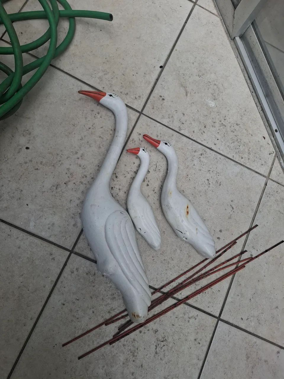 Conjunto 3 garças de jardim - Foto 4