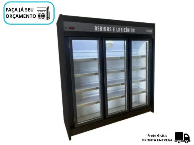 Refrigerador 3 Portas Preto Polar 220v