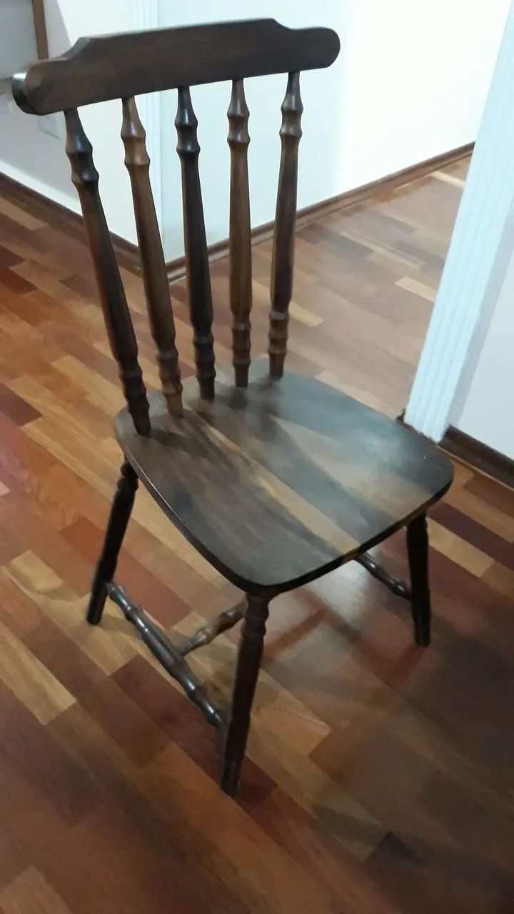 Mesa de Jantar rústica de Madeira imbuia c/6 cadeiras - Foto 4