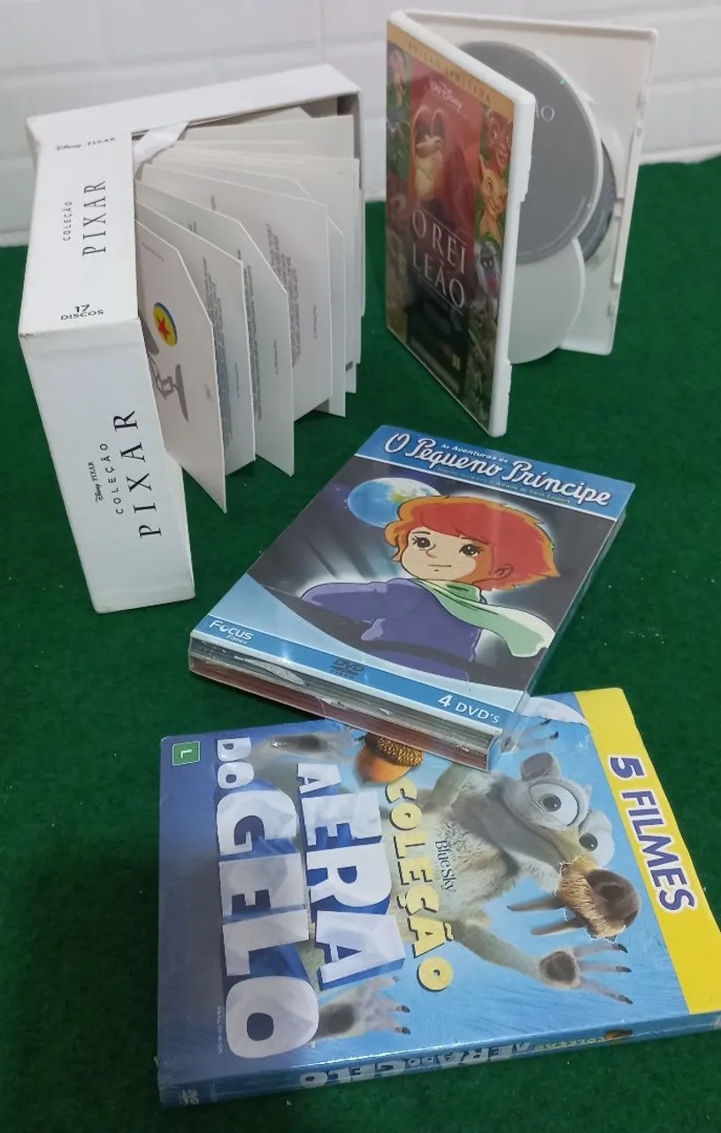 Coleção de 29 DVDs - Pixar, O Rei Leão e Outros