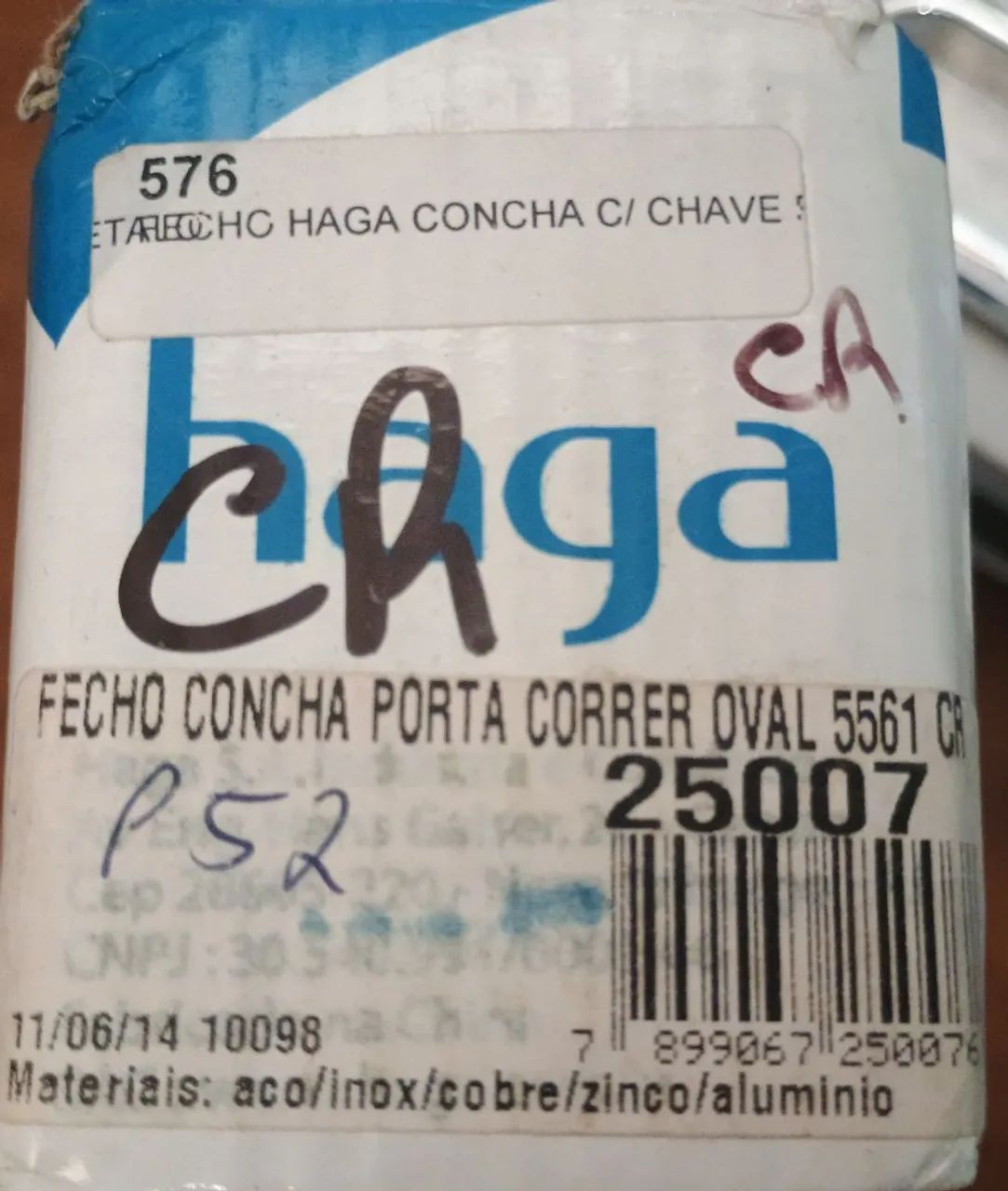 Fechadura Haga Concha com chave (bico de papagaio) - Foto 2