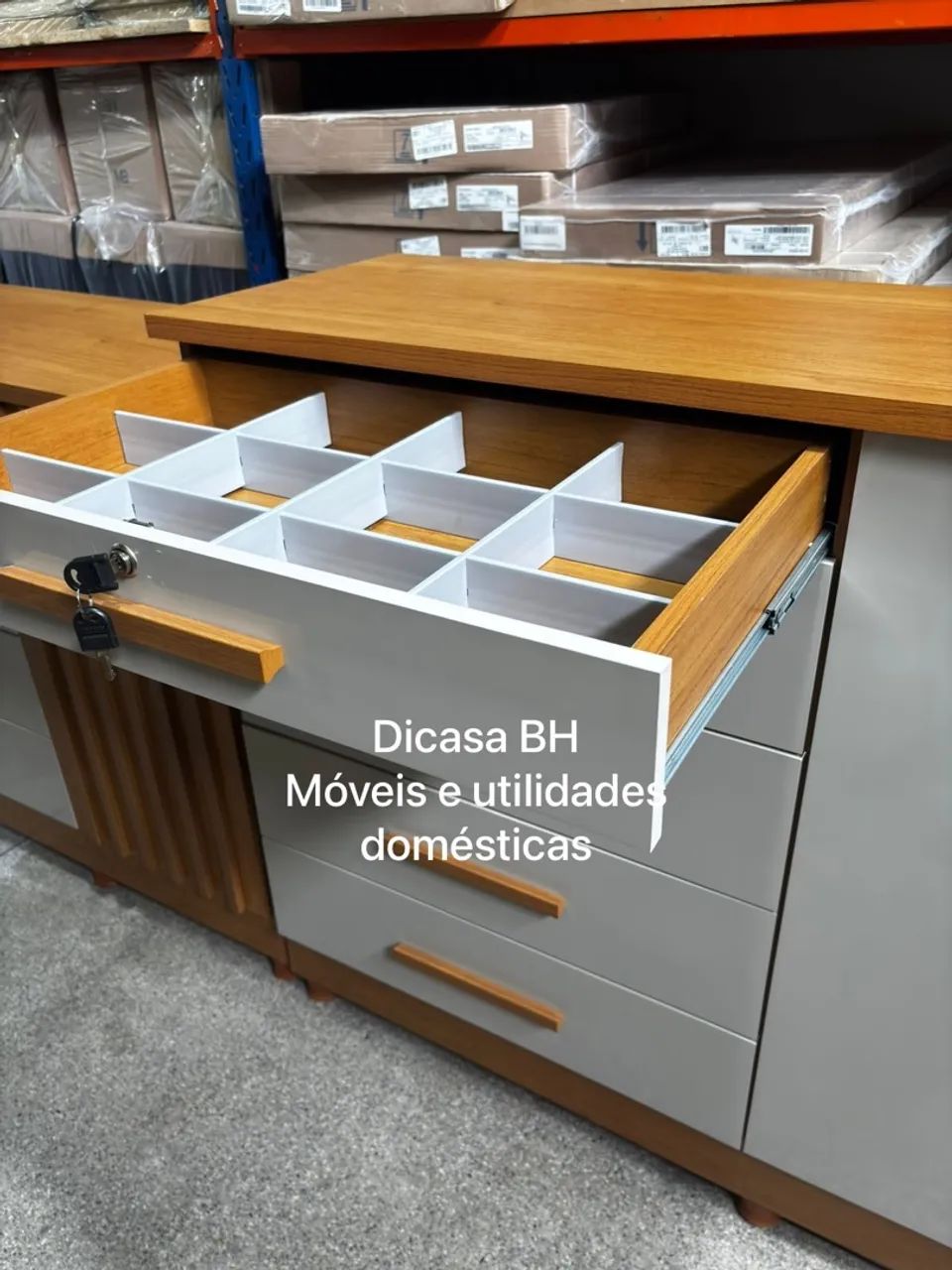 Cômoda com chave 1,36m 12x sem juros  - Foto 3