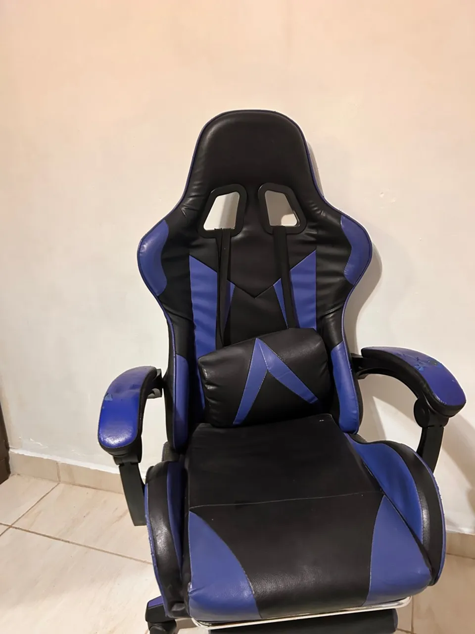Cadeira Gamer Azul e Preta