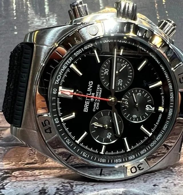 Relógio BREITLING CHRONOMETER FUNCIONAL MOSTRADOR PRETO  - Foto 3