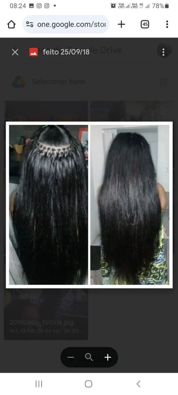 Colocação de mega-hair e tranças