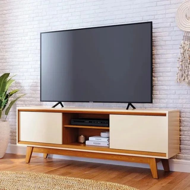 Rack Atlas Até 65 Polegadas Cinamomo.Off White Frete Grátis - Até 12x