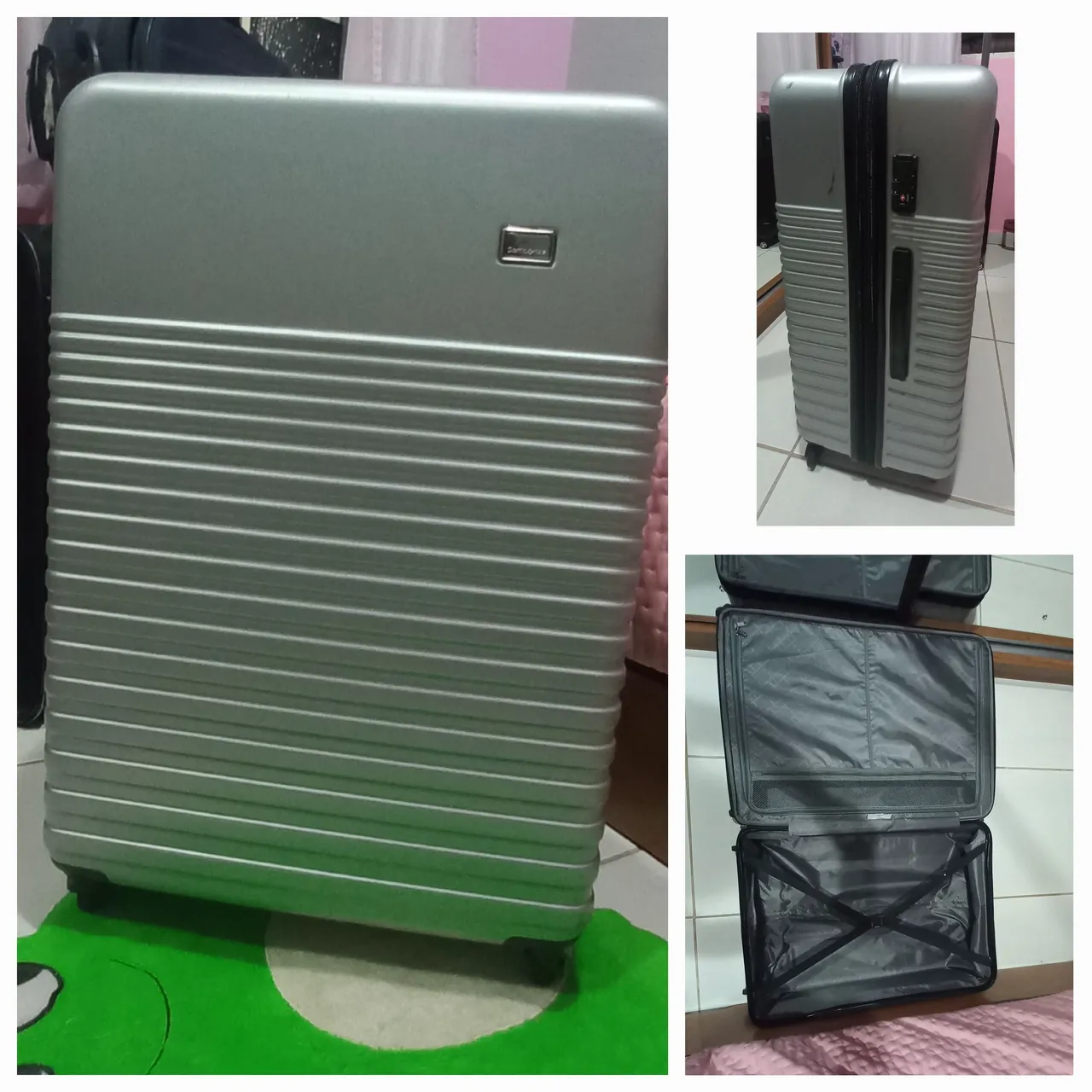 Mala Samsonite Grande 23 kg com rodinhas, nova..