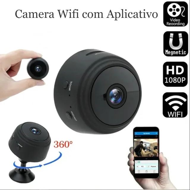Câmera Ip Vigilancia Mini Espiã Gravação Discreta Sem Fio wi fi -Loja Coimbra Entregamos - Foto 6