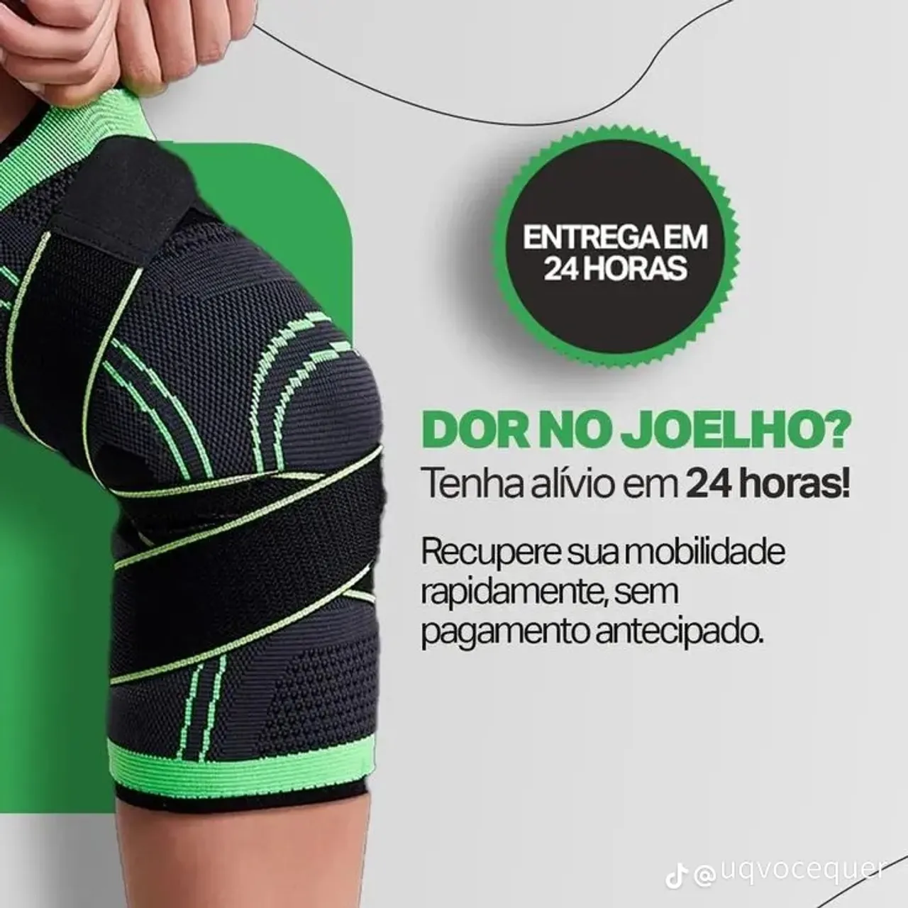 Joelheira para alívio de dores no joelho - Entrega em 24h