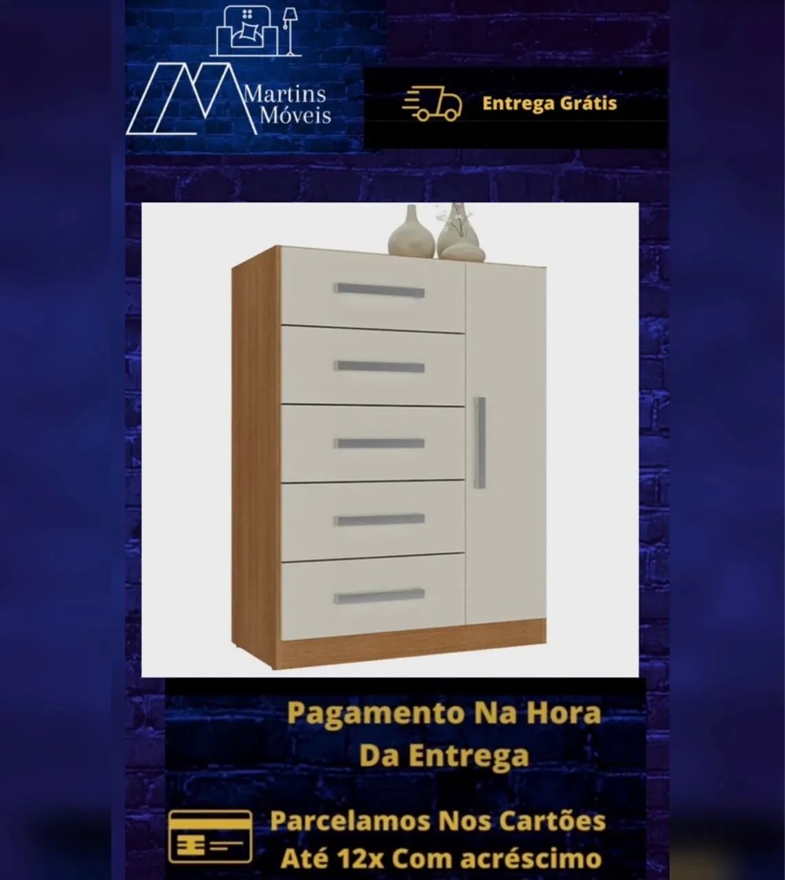 GRANDE PROMOÇÃO CÔMODAS ENTREGA GRÁTIS COM VÁRIOS MODELOS E CORES  