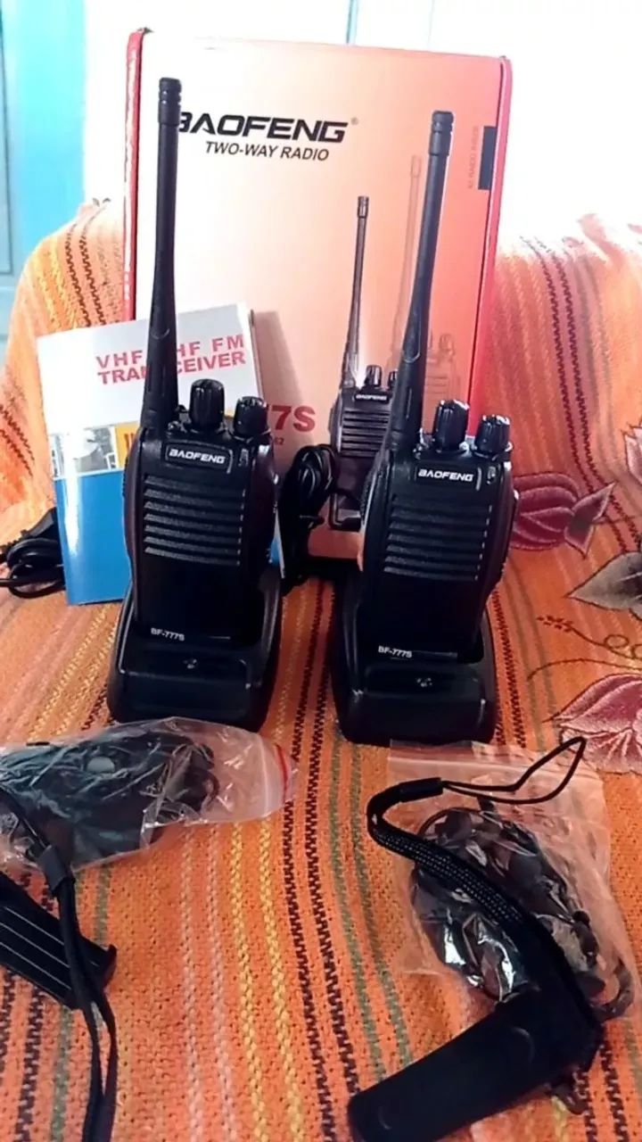 Kit 2 Rádios comunicador longo alcance 12km 16 Canais Baofeng 777S Segurança Profissional - Foto 3