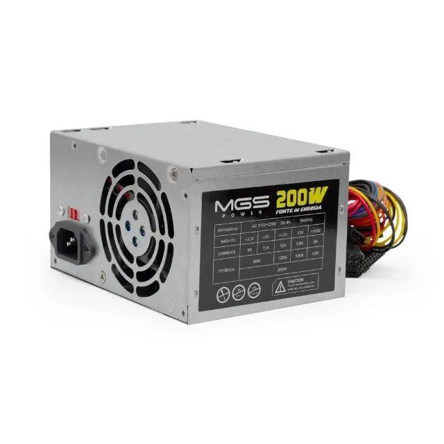 A Fonte ATX 200W MGS - nova -  para pc -  desktop - Foto 3
