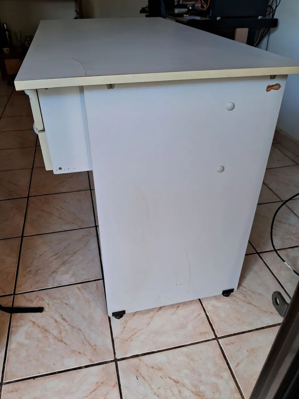 Mesa de Escritório/escrivaninha Branca - Foto 3