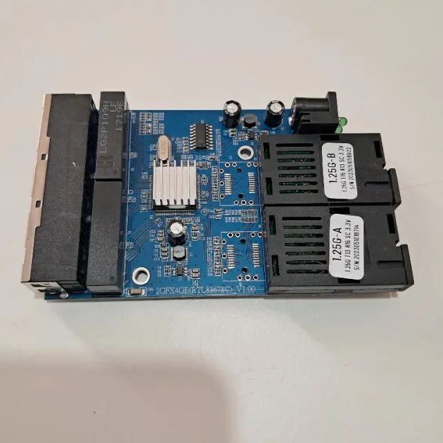 Unidades Switch Placa Rede Metro GBICS 20KM A + B + 4Rj45 Gigabit 1000Mps - Foto 5