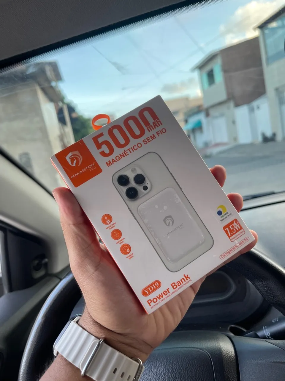 Bateria portátil por indução 5000mah