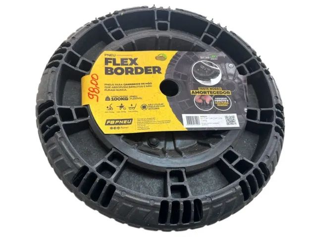 Pneu Flex Border para carrinho de mão 100kg  - Foto 2