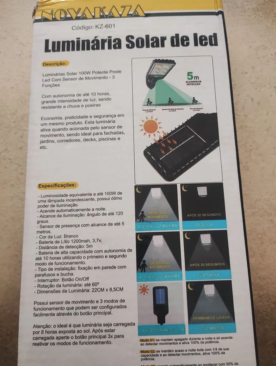 LUMINÁRIA SOLAR DE LED - Foto 4