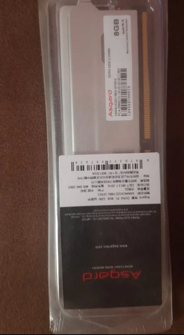 Memória RAM Asgard 8GB DDR4 3200MHz