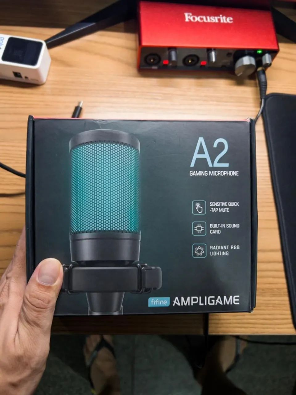 Fifine A2 Gamer RGB USB Microphone (USED)64617707785987124