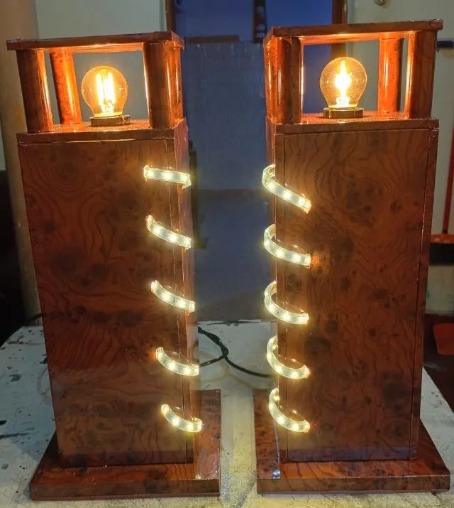 Abaju Luminaria Decorativa de Madeira com Led - Foto 4