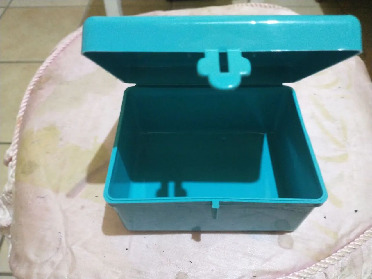 Caixa de plástico azul para cozinha - Foto 4