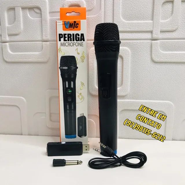 Microfone Sem Fio De Longo Alcance Com Adaptador - Entrega das 9 até 22hrs - Foto 2
