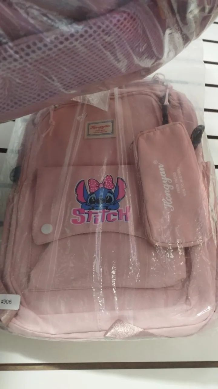 Mochila C/Estojo Stitch