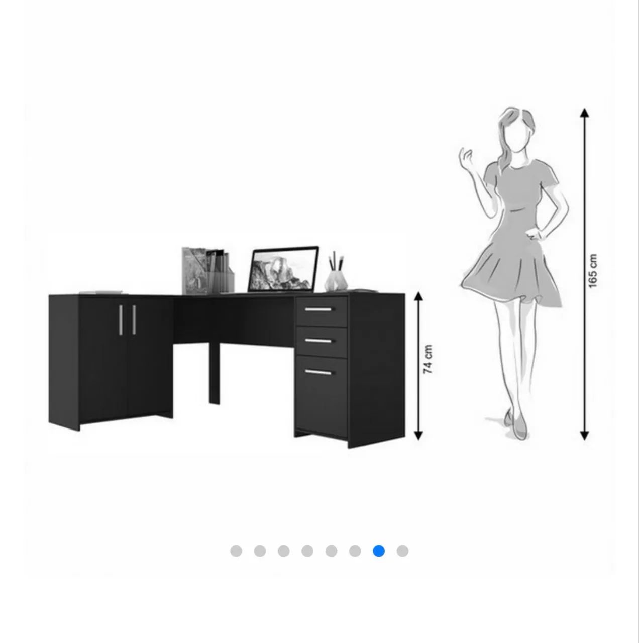 Mesa Escritório L 1,57m - Pronta Entrega! - Foto 3