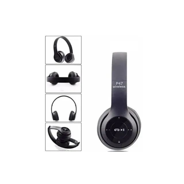 Fone de Ouvido P47 Headphone Sem Fio Estéreo Bluetooth Wireless Micro Sd 5.0 Dobrável Com  - Foto 2