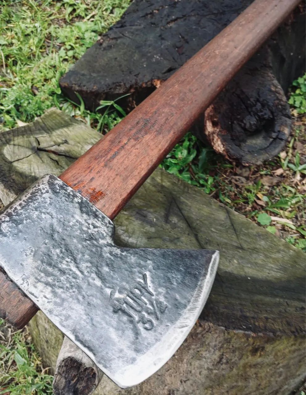 Machado Tupy Original Lenhador Campeiro Aço Forjado Relíquia - Foto 4