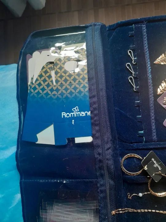Porta Joias Rommanel várias  pulseiras brincos anéis  - Foto 5