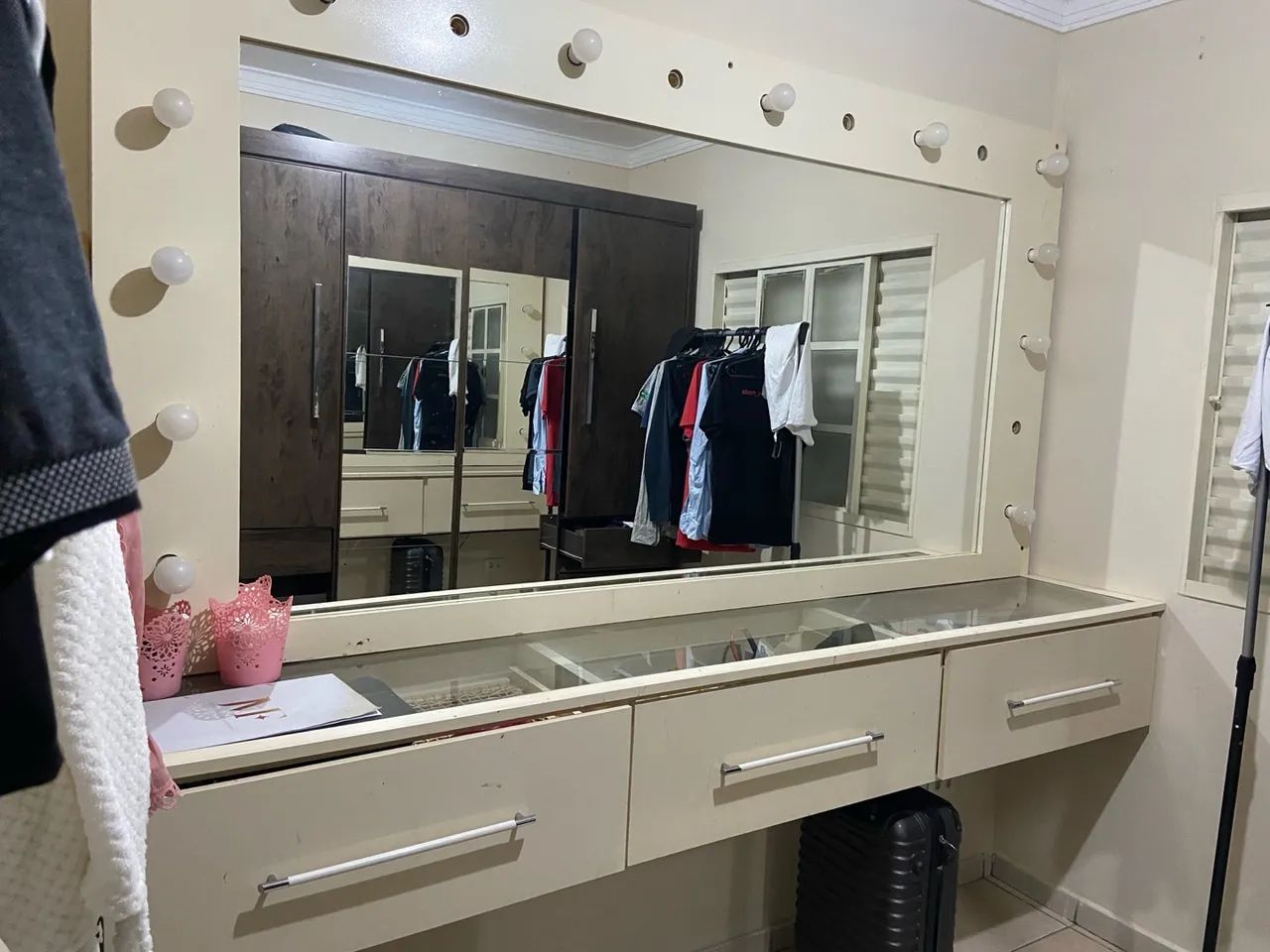 Dressing Room with Mirror and Lighting