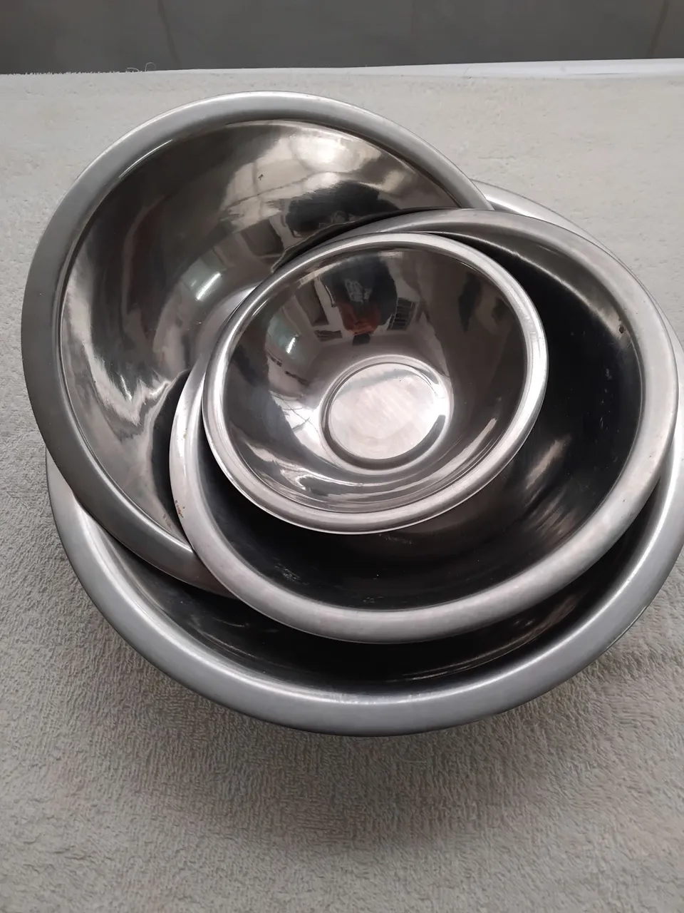 Conjunto de tigelas de aço inoxidável