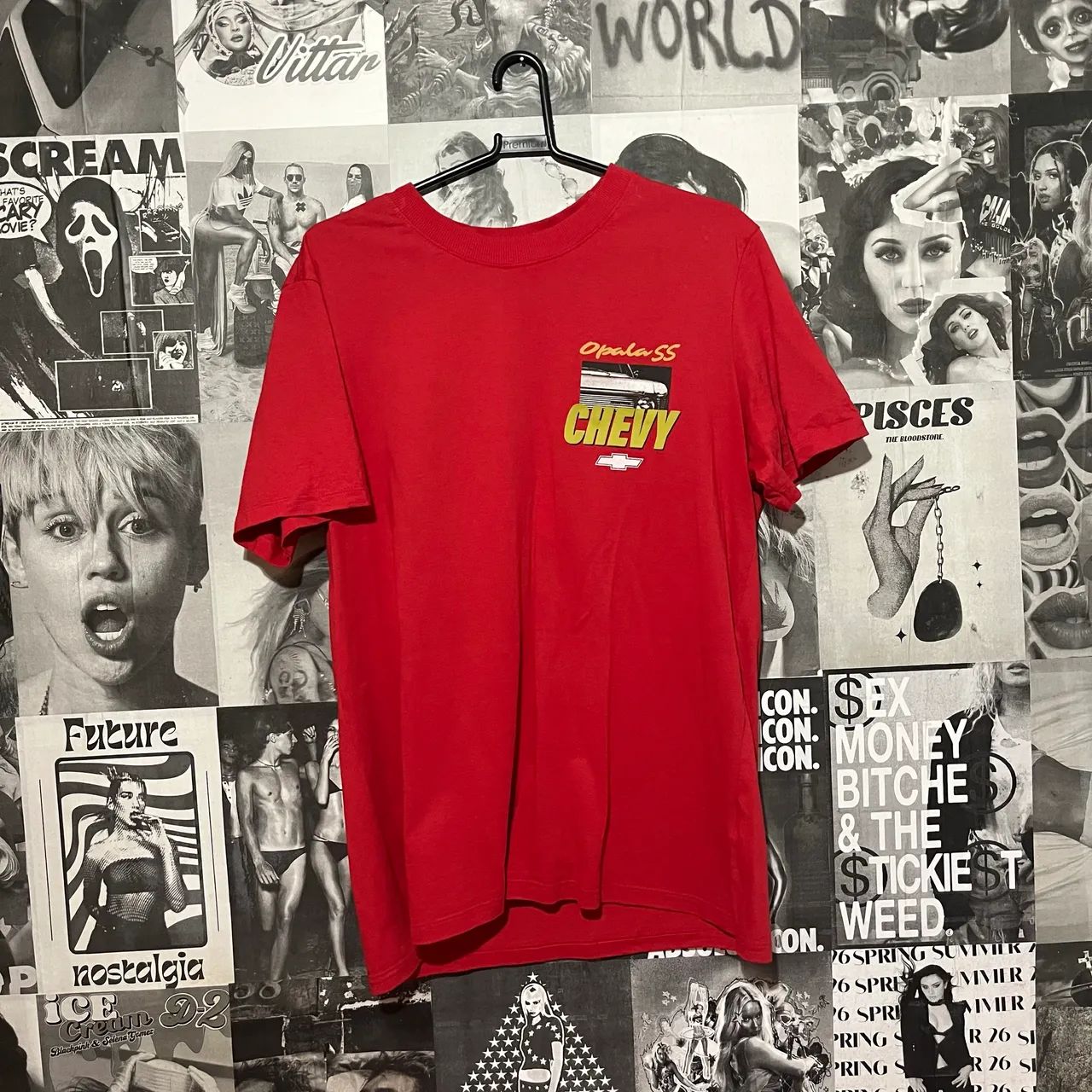 camiseta chevrolet vermelha 