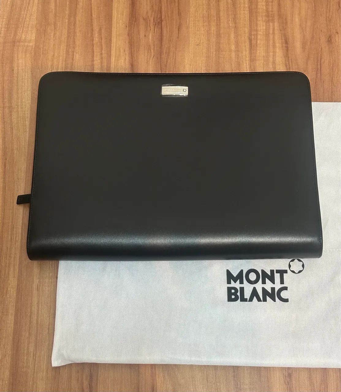 Pasta Montblanc original nova envelope em couro - Foto 2