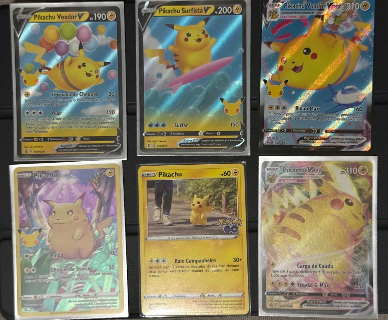 Lote cartas Pokémon Pikachus 