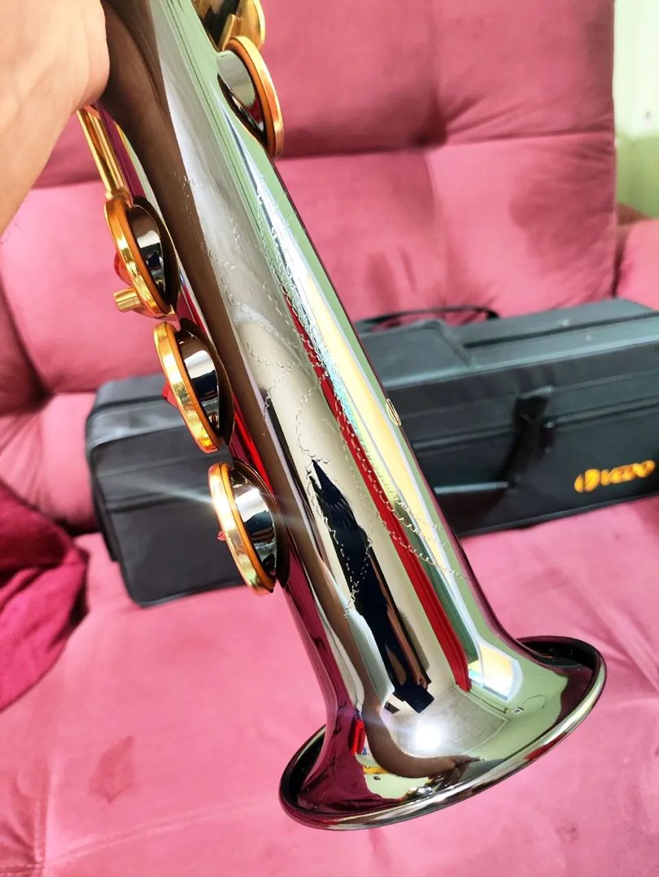 Sax Soprano Ônix Novo - Foto 4