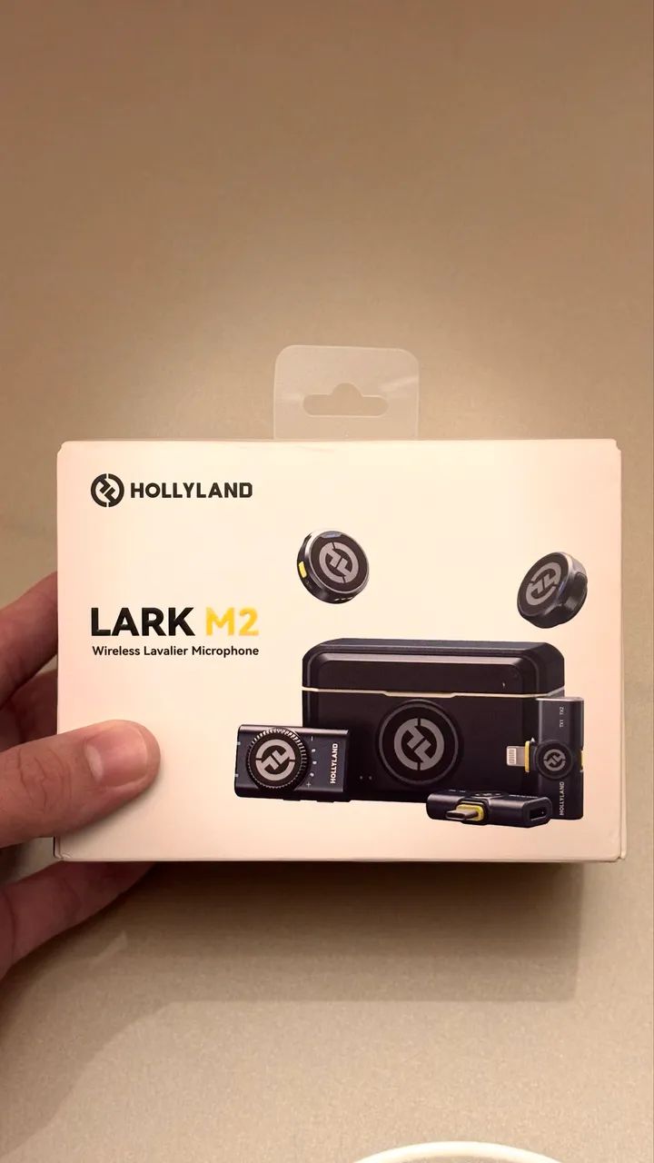 Microfone de Lapela Hollyland Lark M2 - COMPLETO, NOVO!