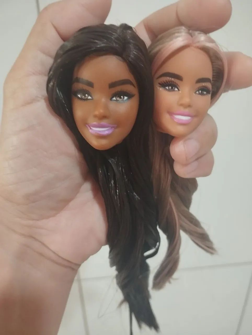 Lote de cabeças barbie com reroot - Foto 2