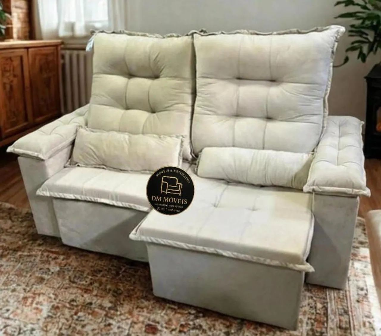 Retractable and reclining sofa with armrest foam65569112658691120