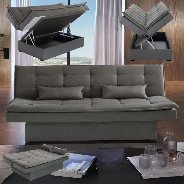 SOFÁ CAMA BAÚ BÚZIOS  1,80M. PRONTA ENTREGA. - Foto 4