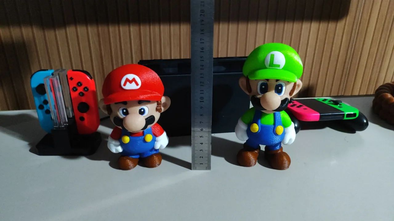 Boneco Mario e Luigi Impressão 3D - Foto 2