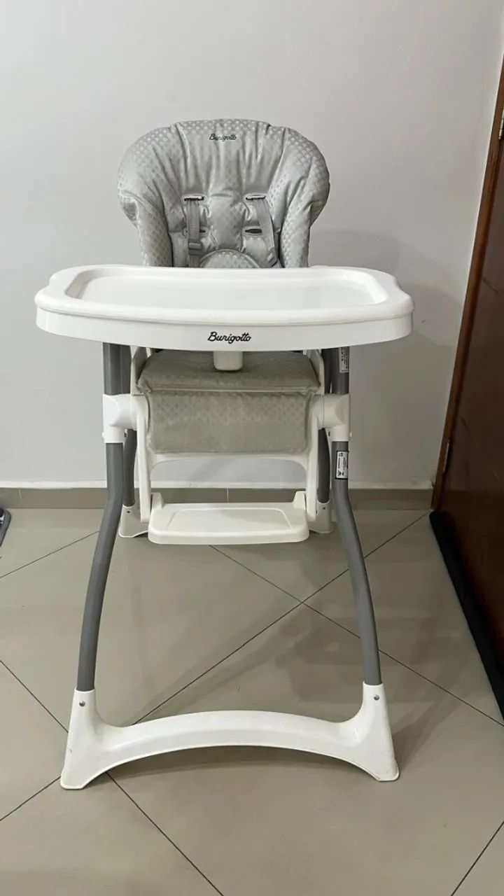 Cadeira de Alimentação Burigotto Merenda Granito Cinza - Até 15kg | Ótimo Estado