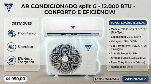 Ar condicionado Split 12.000 btus - Foto 5