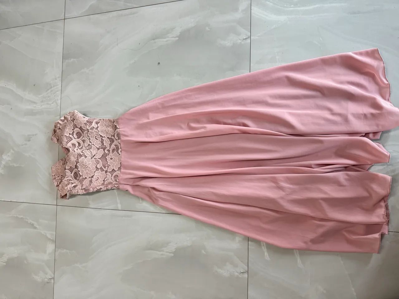 Vestido de Festa longo rosa (usado) - Foto 4