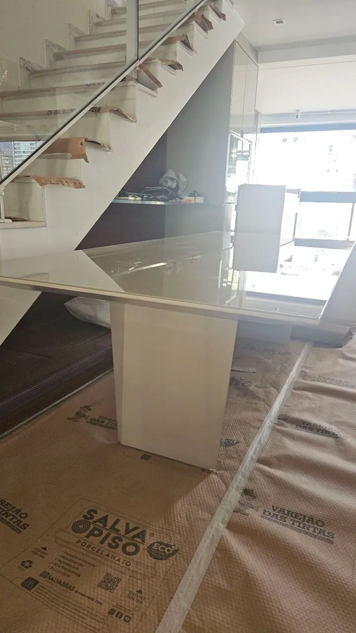 MESA DE LACA E VIDRO 10 LUGARES - Foto 2