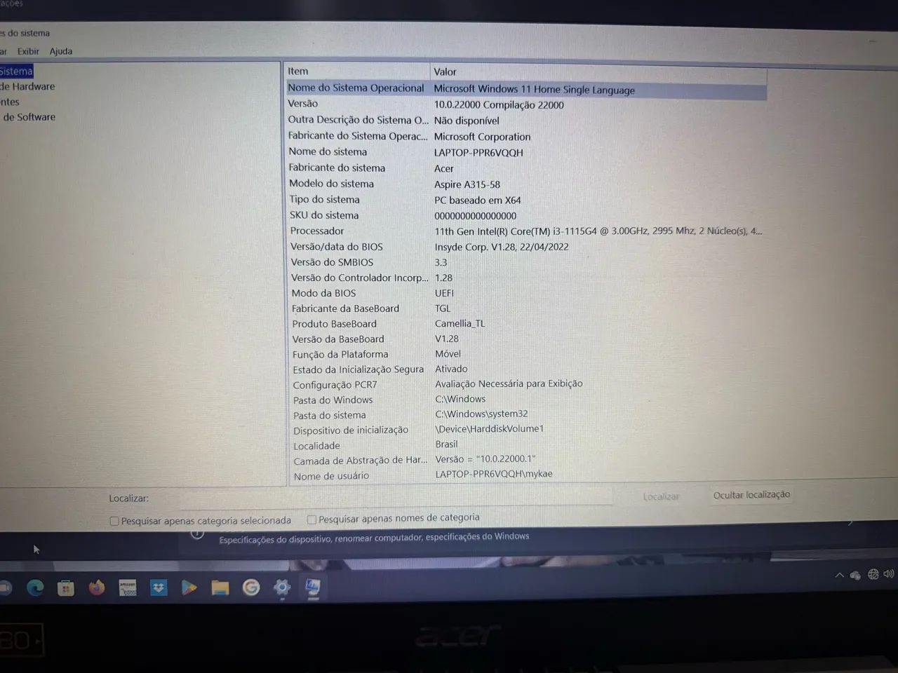 Notebook Acre aspire A315-58 - Foto 5