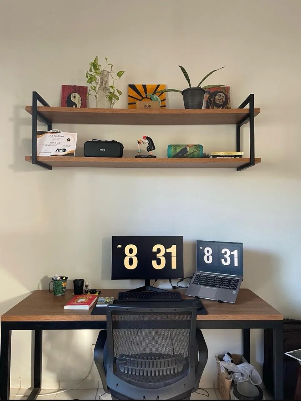 MESA DE ESCRITÓRIO/ESTUDO + PRATELEIRA